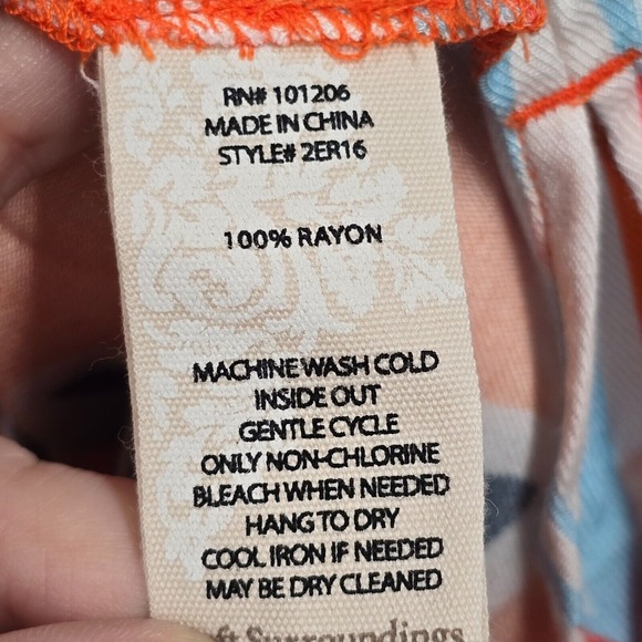 Soft Surroundings Top Women Large Multicolor Kimono‎ Cabana Bay Floral Beach - Picture 5 of 9